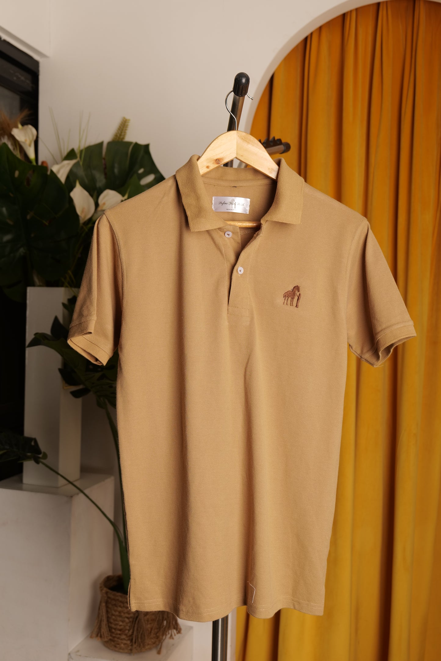 DYW 100% Premium Cotton Polo-Beige