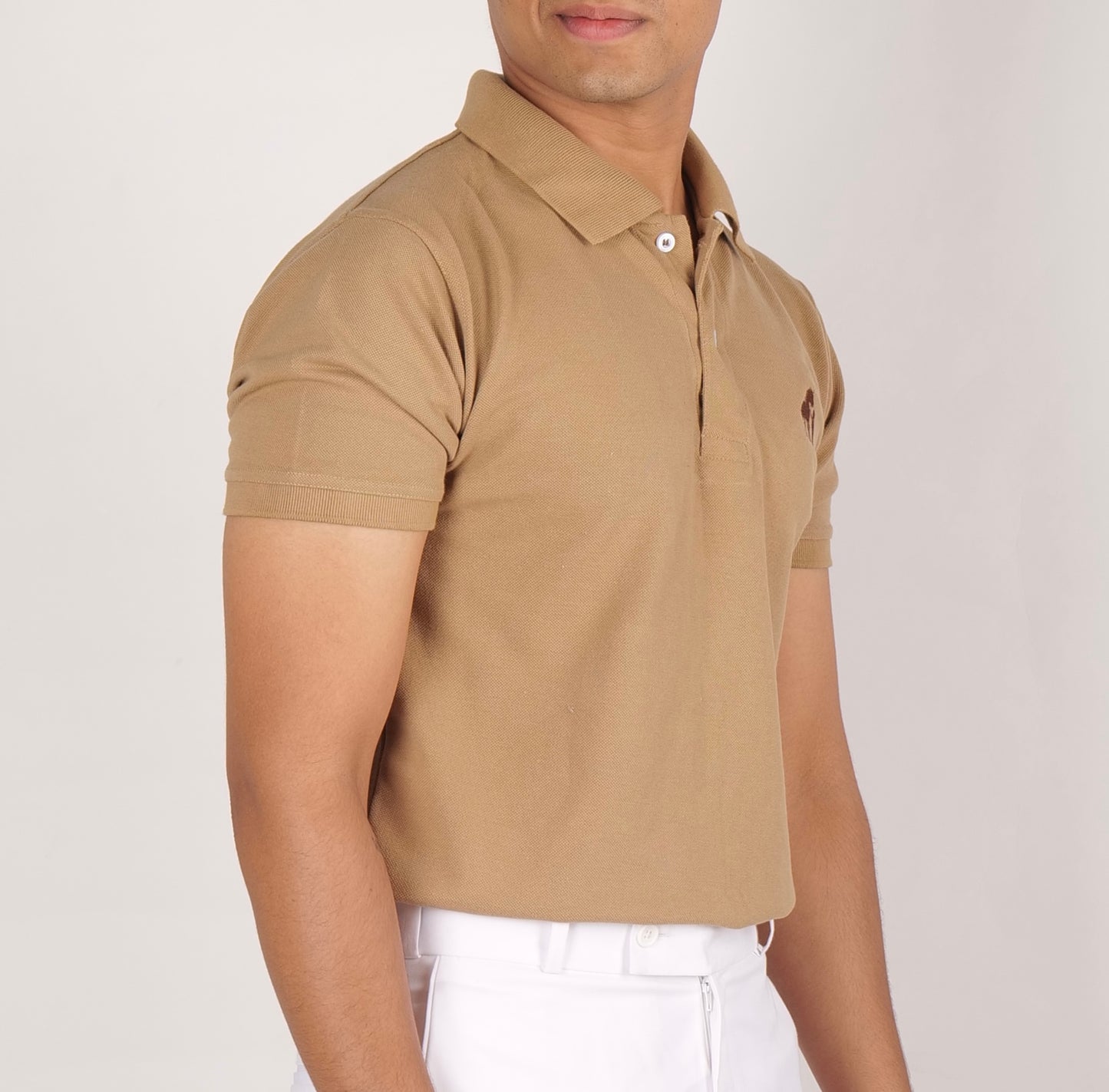 DYW 100% Premium Cotton Polo-Beige