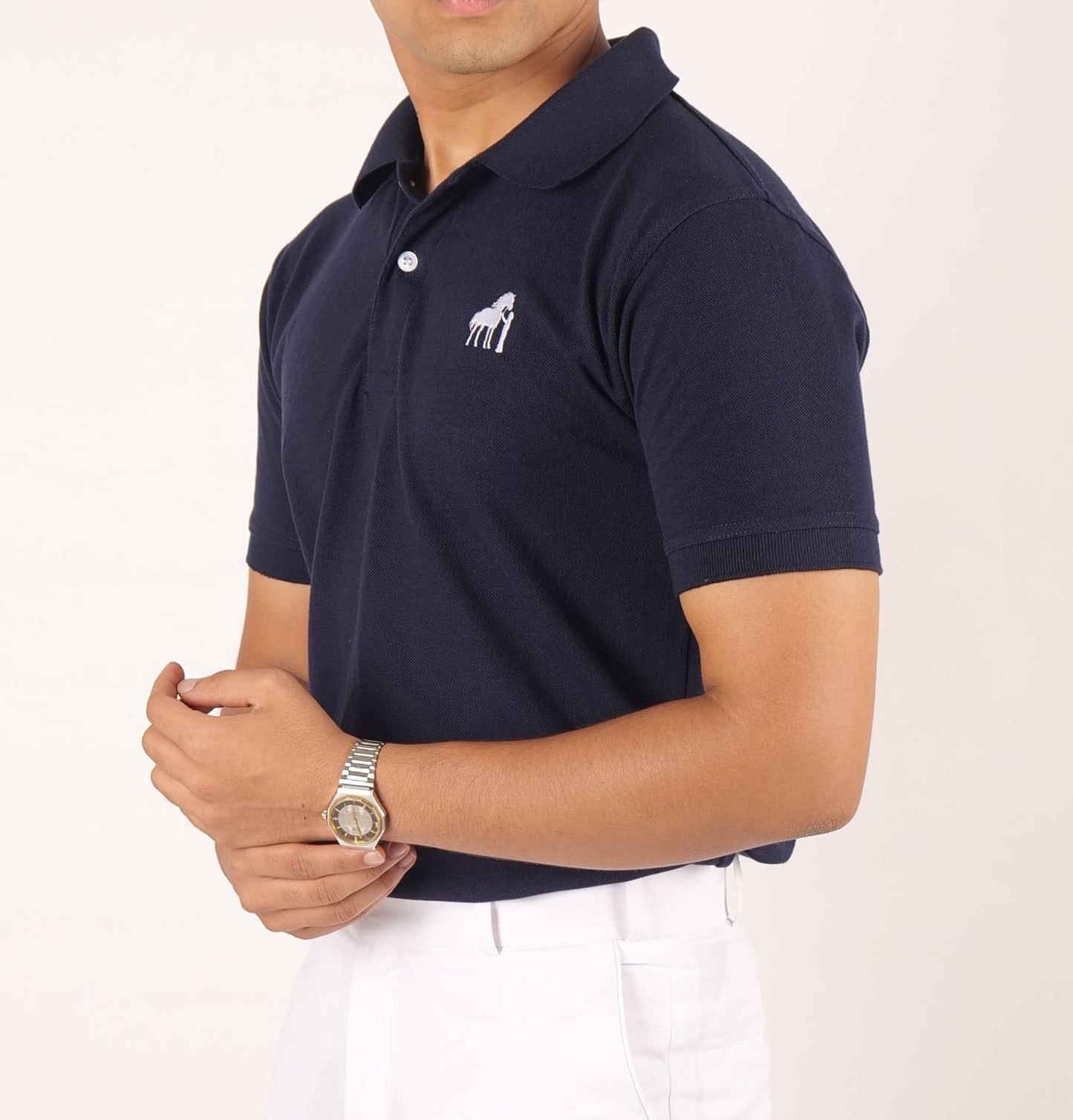 DYW 100% Premium Cotton Polo – Navy Blue