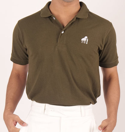 DYW 100% Premium Cotton Polo – Mehendi Green