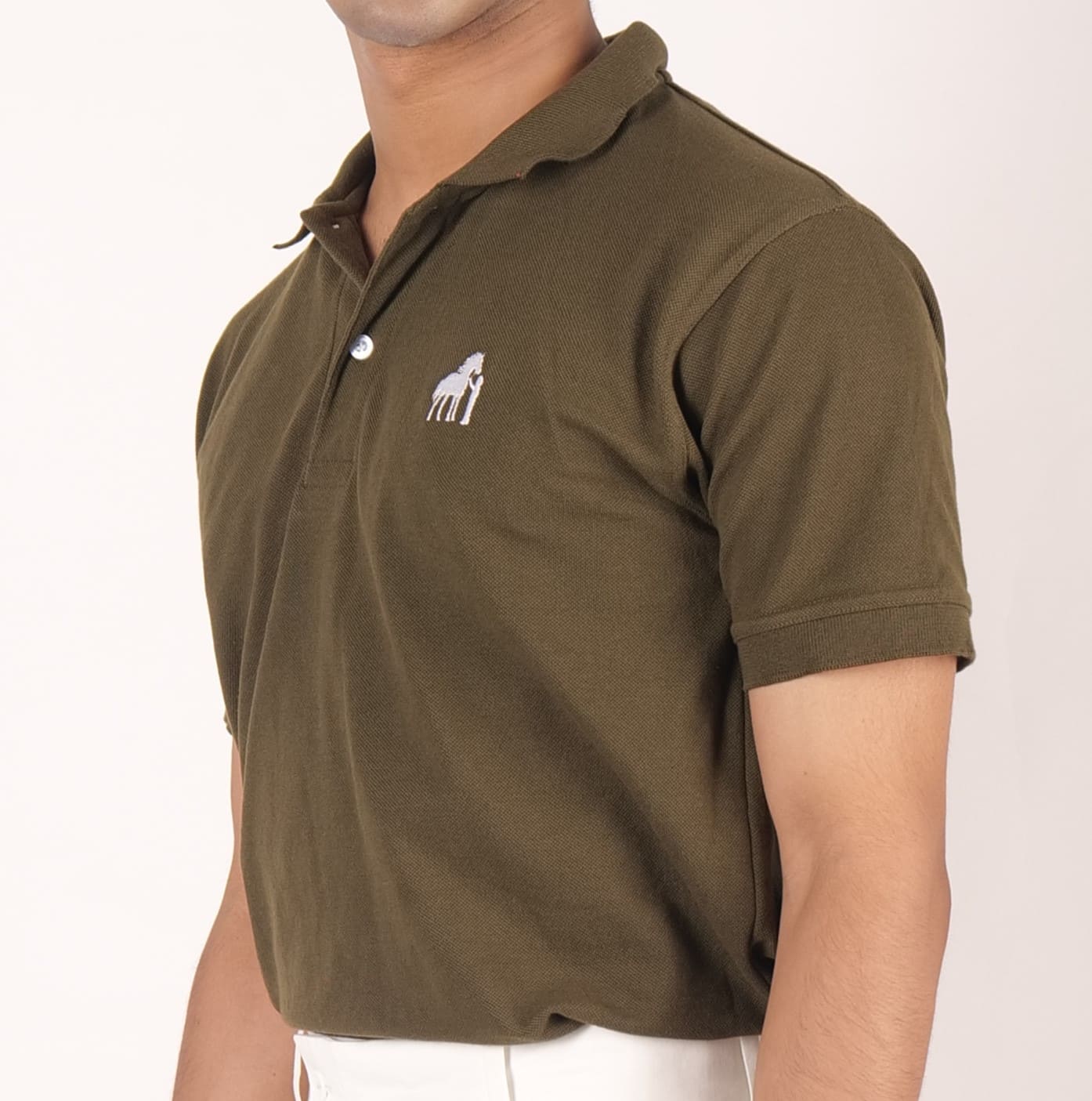 DYW 100% Premium Cotton Polo – Mehendi Green