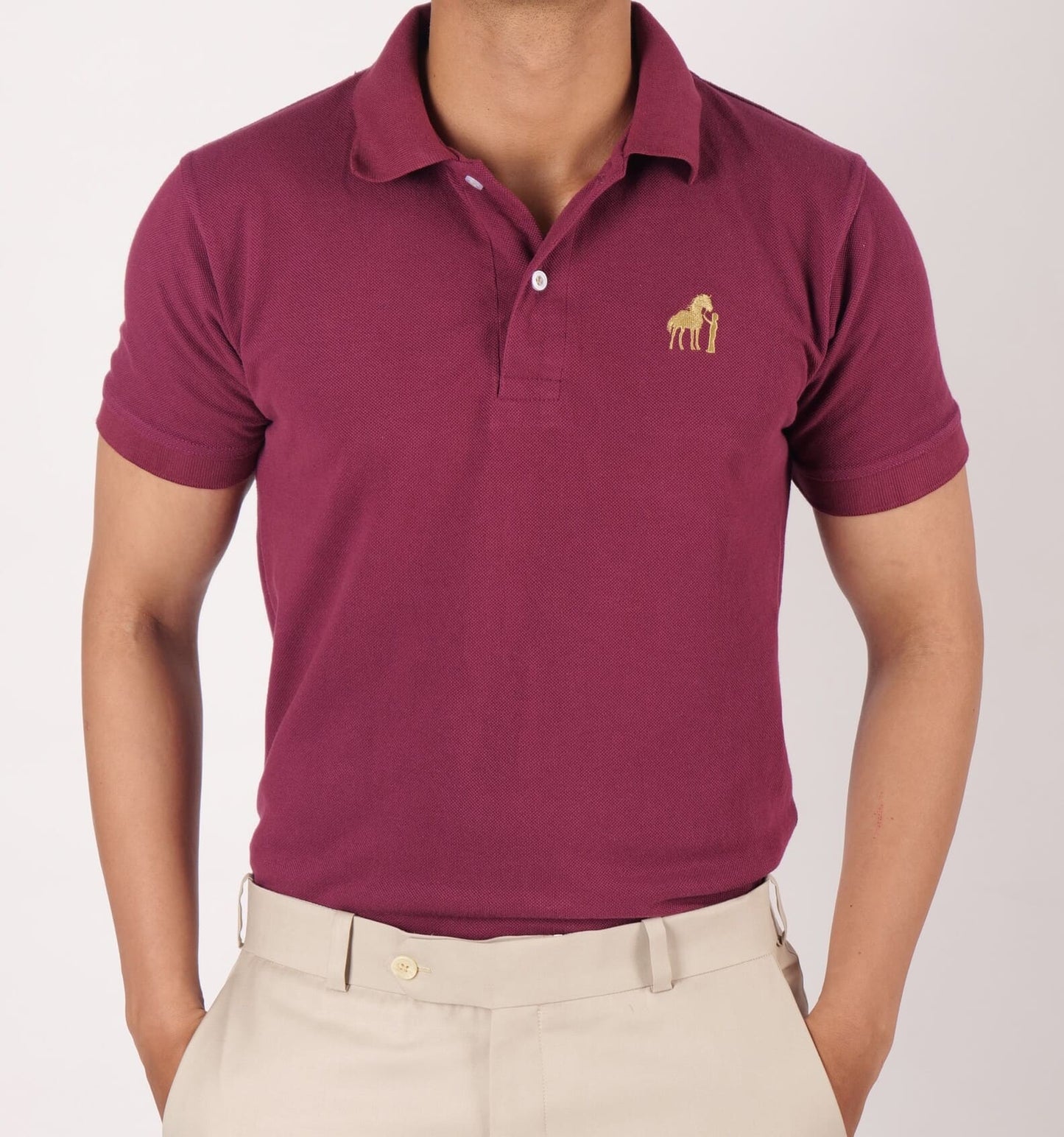 DYW 100% Premium Cotton Polo – Wine