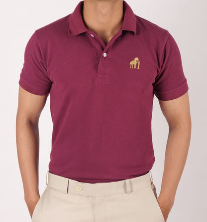 DYW 100% Premium Cotton Polo – Wine