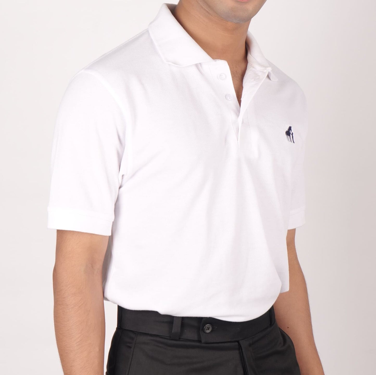 DYW 100% Premium Cotton Polo – White