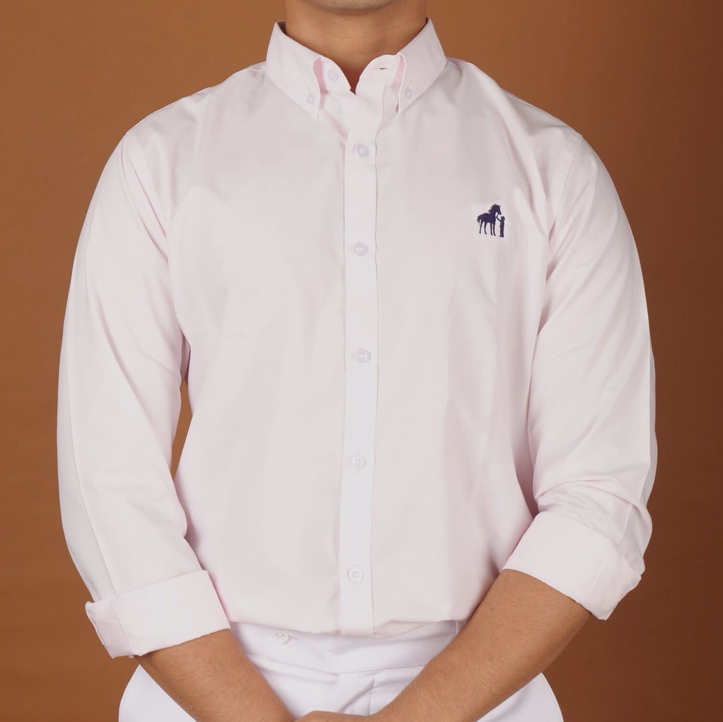 Eden Solid Shirt – Baby Pink | 100% Cotton