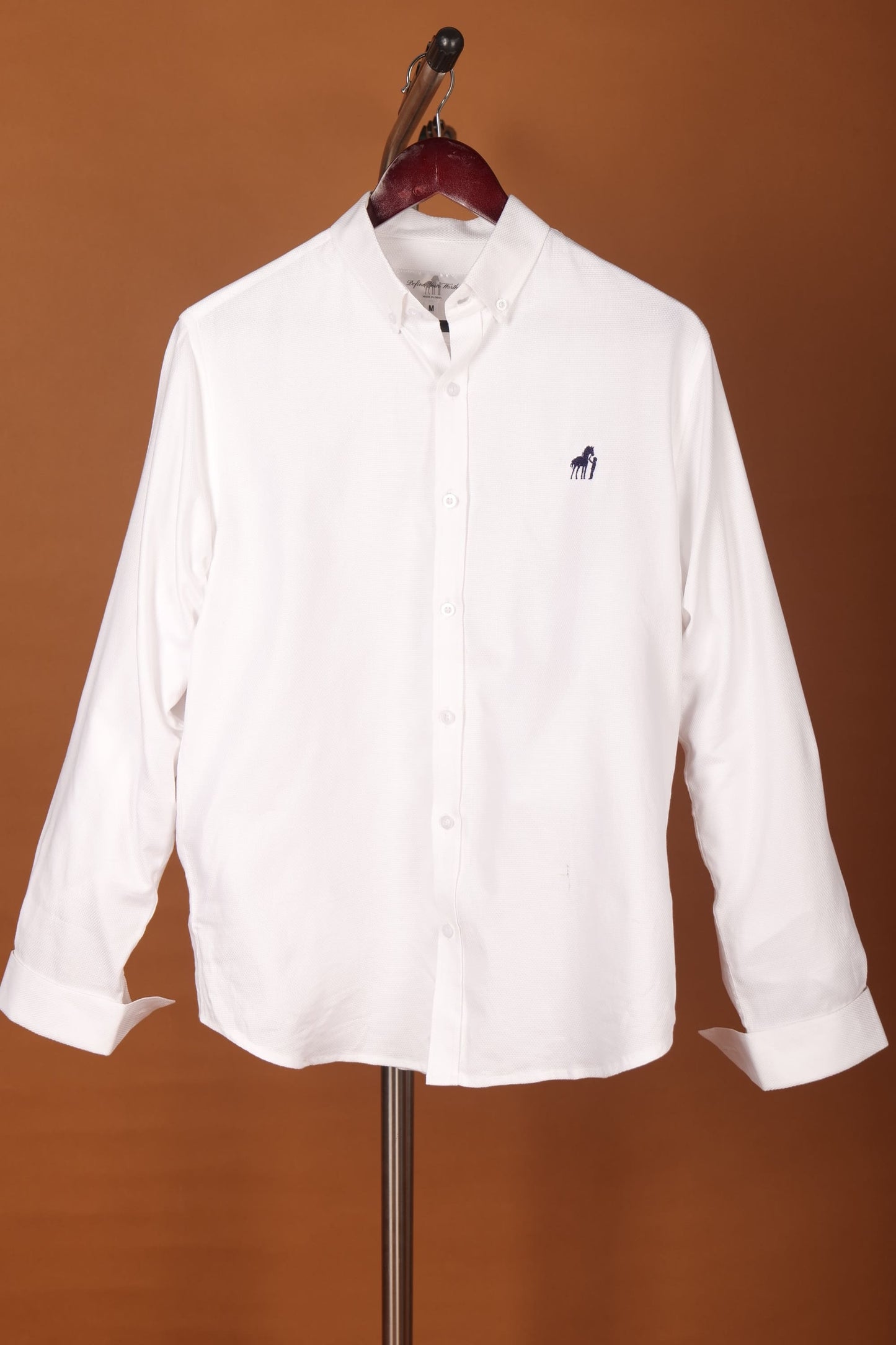 DYW 100% Egyptian Cotton Shirt – Tuxedo Button Edition (White)