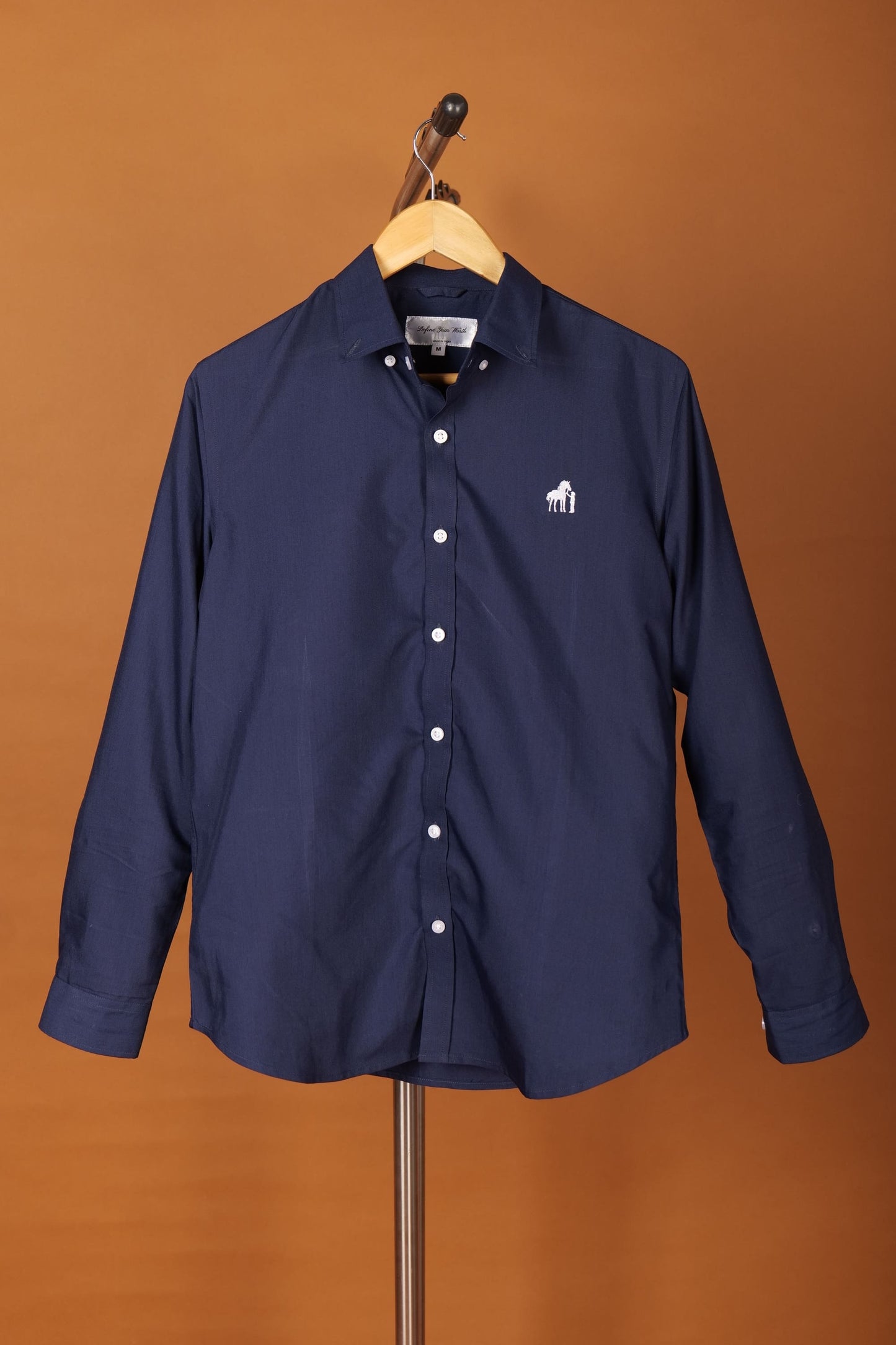 Imperial Solid Shirt – Navy Blue | 100% Premium Cotton