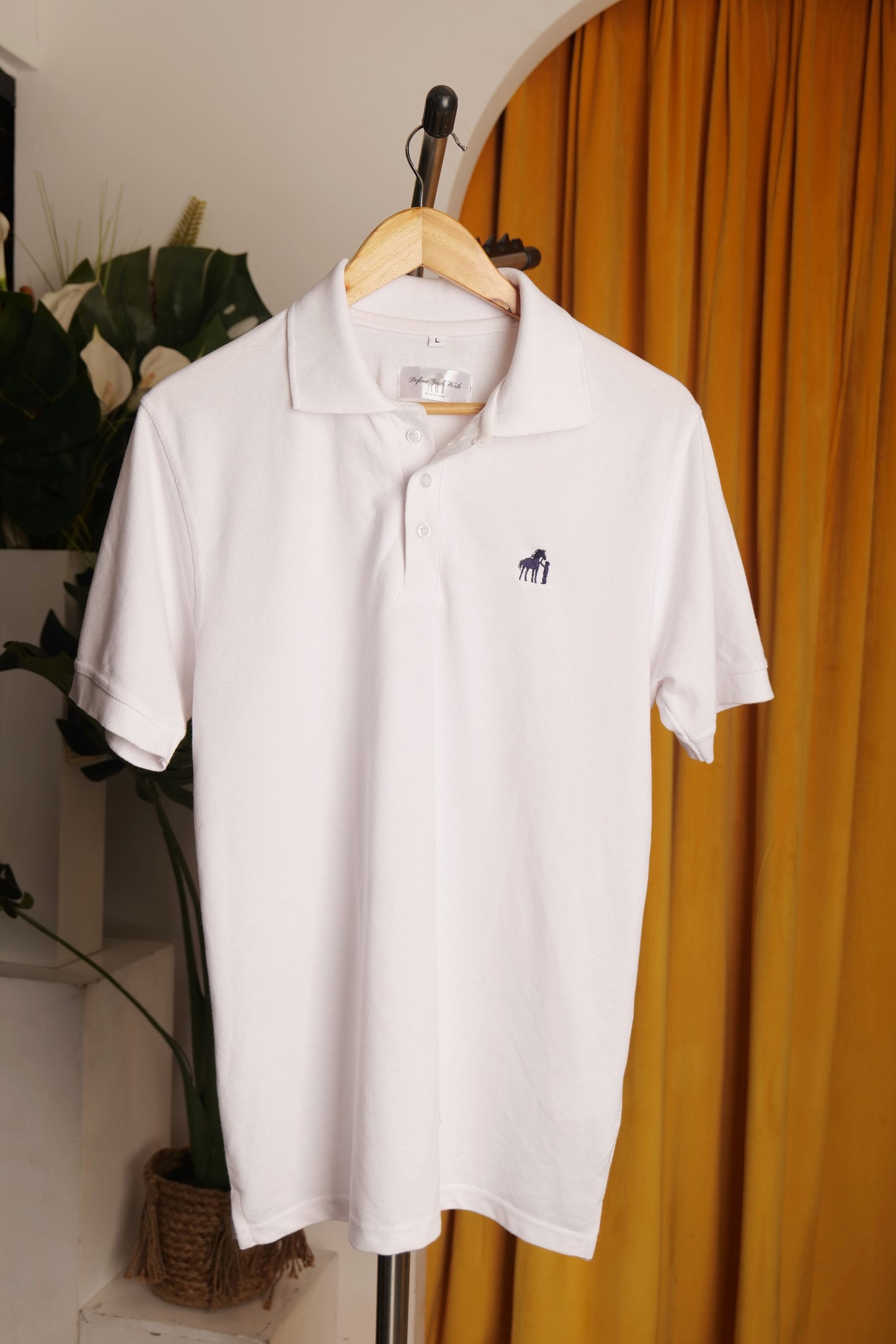 DYW 100% Premium Cotton Polo – White