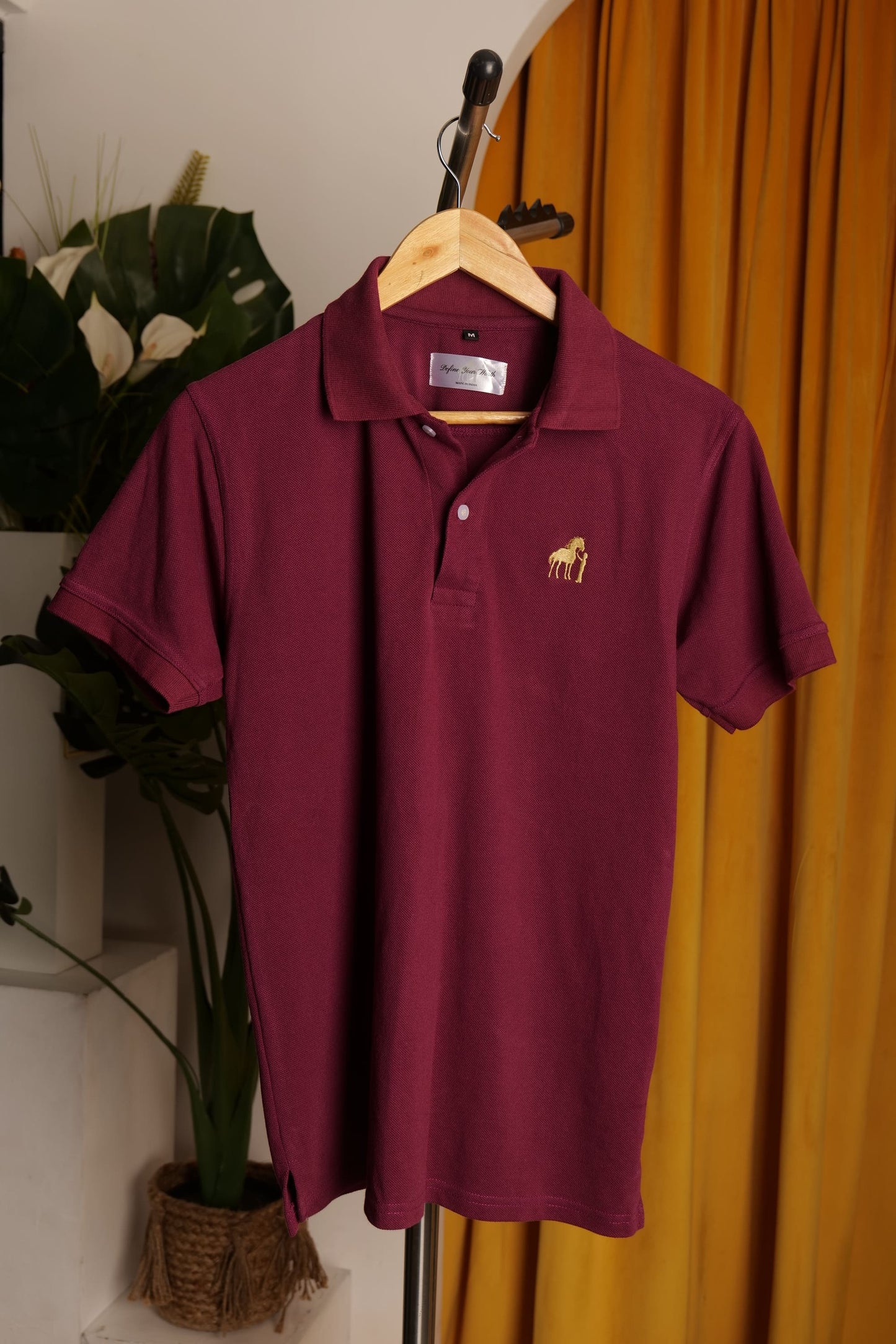 DYW 100% Premium Cotton Polo – Wine